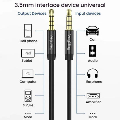 VegGieg 3.5mm Male To Male Aux Audio Cable Phone Computer Car Earphone Listening Audio Connection Cable, 1m, 2m, 3m