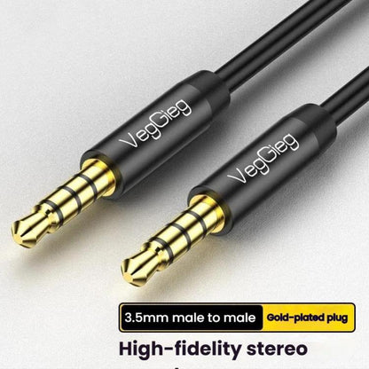 VegGieg 3.5mm Male To Male Aux Audio Cable Phone Computer Car Earphone Listening Audio Connection Cable, 1m, 2m, 3m