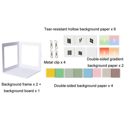 19pcs /Set 3D Shooting Background Board Live Broadcast Product Photography Props, 35cm, 47cm, 60cm
