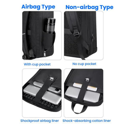 15.6-16.6 Inch Hard Shell Laptop Backpack with USB+Type-C Charging Ports Unisex Anti-Theft  Business Travel Bag, Gray, Blue, Black, Airbag Gray, Airbag Blue, Airbag Black