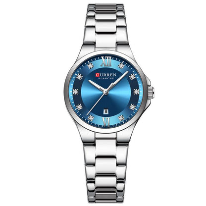 Curren Casual Steel Strap Ladies Calendar Watch