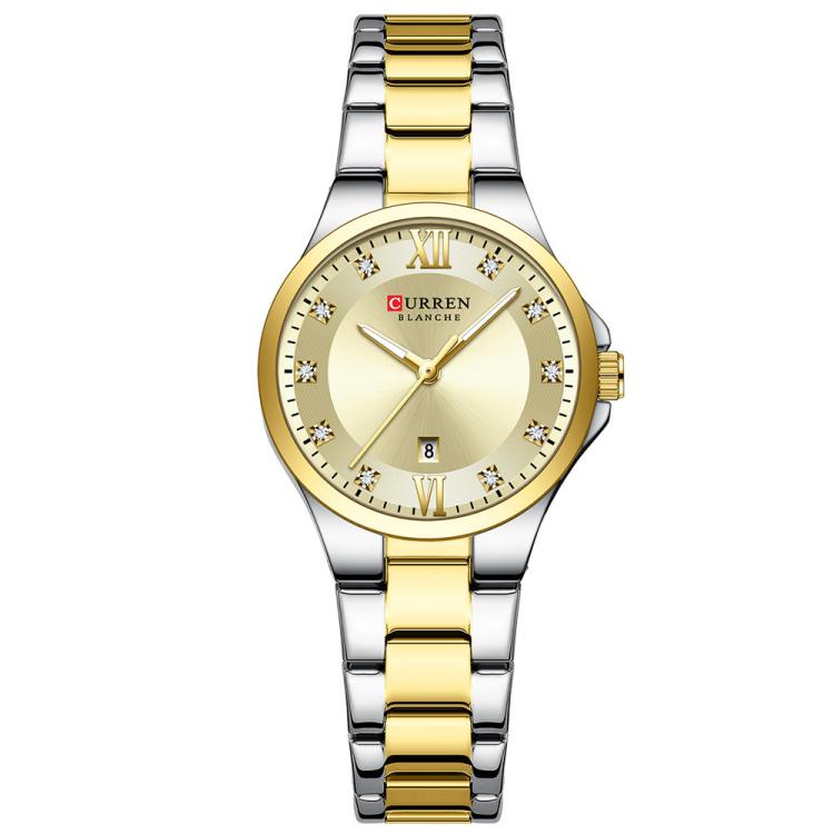 Curren Casual Steel Strap Ladies Calendar Watch