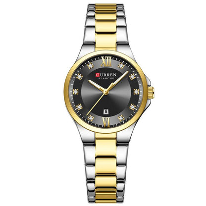 Curren Casual Steel Strap Ladies Calendar Watch