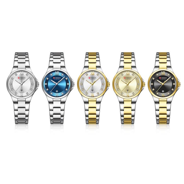 Curren Casual Steel Strap Ladies Calendar Watch
