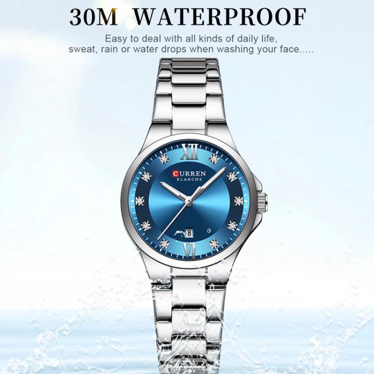 Curren Casual Steel Strap Ladies Calendar Watch