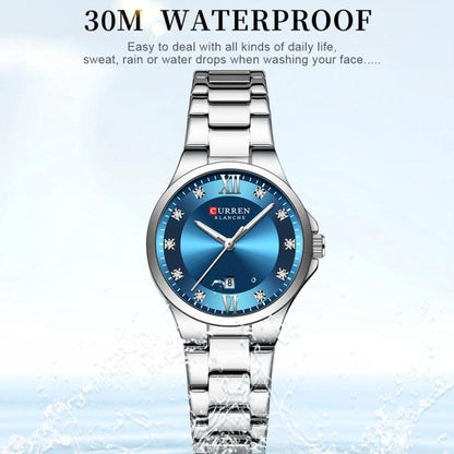 Curren Casual Steel Strap Ladies Calendar Watch