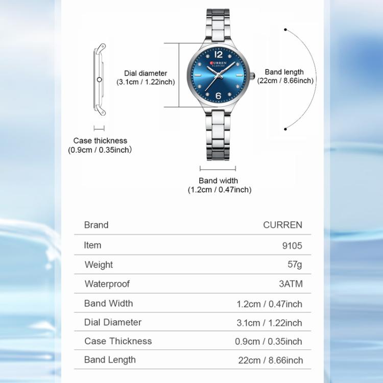 Curren Casual Steel Strap Women Watch