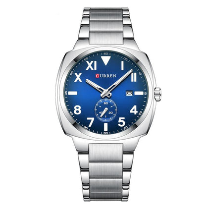 Curren Men Steel Band Calendar Business Quartz Watch