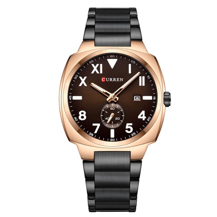 Curren Men Steel Band Calendar Business Quartz Watch