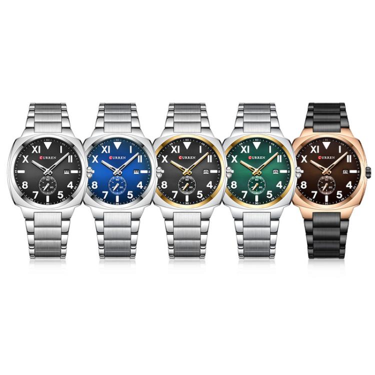 Curren Men Steel Band Calendar Business Quartz Watch