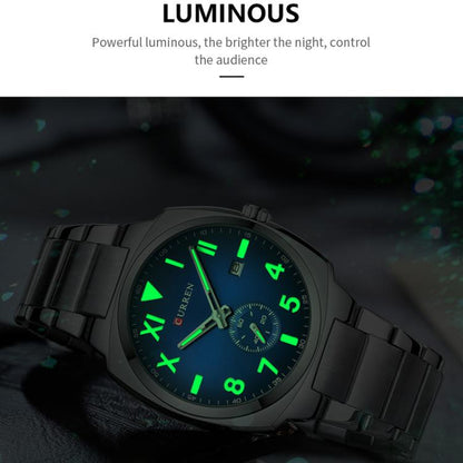 Curren Men Steel Band Calendar Business Quartz Watch