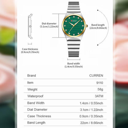 Curren Women Steel Band Business Quartz Watch