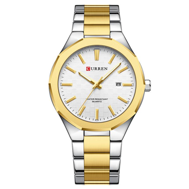 Curren Business Steel Band Calendar Men Quartz Watch