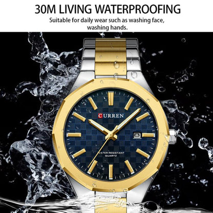 Curren Business Steel Band Calendar Men Quartz Watch