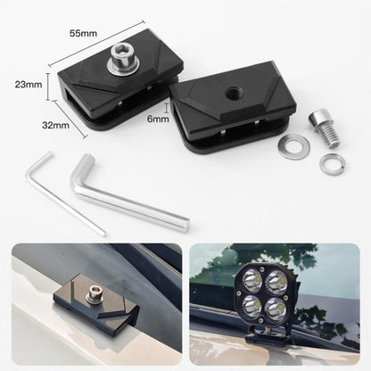 For Trucks SUVs Car Adjustable Aluminum Pillar Cover LED Work Light Pod Mounting Bracket Kit, 1pair
