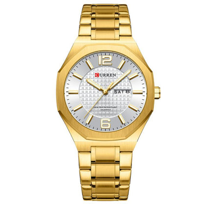 Curren Steel Band Calendar Men'S Business Quartz Watch