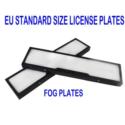 Fog Version EU Standard Double License Plate Frame Car Modification Accessories, EU Standard Double
