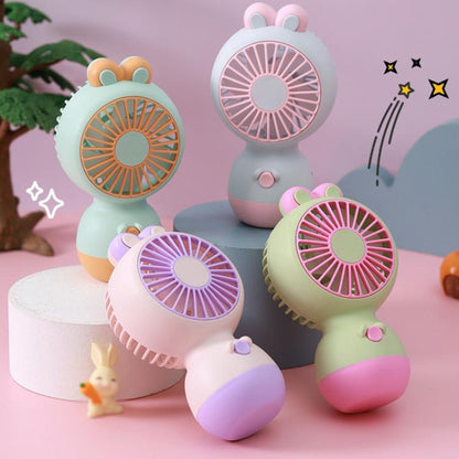 Cute Cartoon Rabbit Desktop Fan Children Summer Cool Gifts Handheld Rechargeable Fan