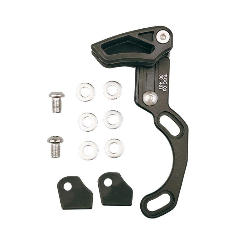Bicycle Front Derailleur Single-Plate Positive Negative Tooth Chain Guide, ISG03 Model Black, ISG03 Model Red, ISG05 Model Black, ISG05 Model Red, BB Center Shaft Model Black, BB Center Shaft Model Red