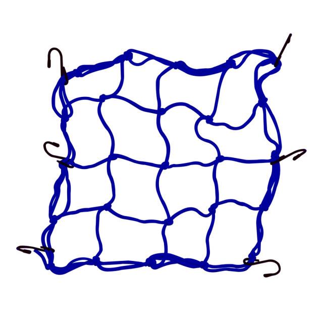 Motorcycle Scooter Fuel Tank Mesh Bag 6 Hooks Elastic Webbing Expandable Mesh Bag