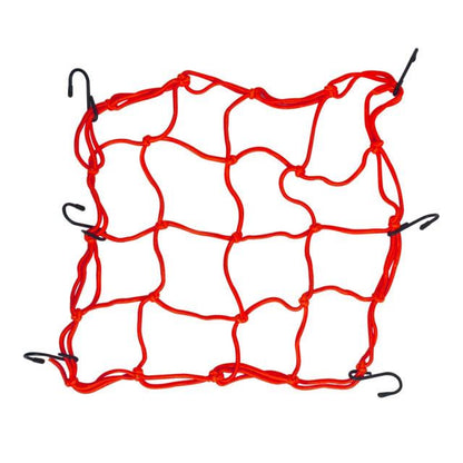 Motorcycle Scooter Fuel Tank Mesh Bag 6 Hooks Elastic Webbing Expandable Mesh Bag