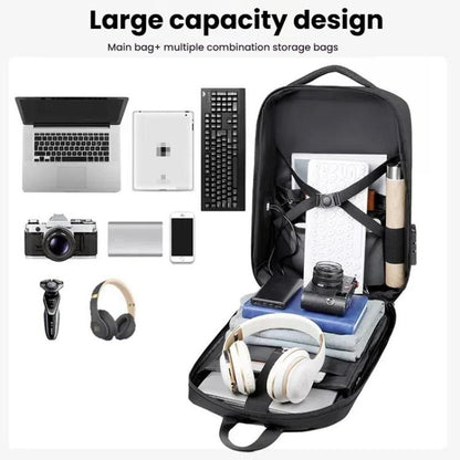 17.3-18 Inch Hard Shell Laptop Backpack with USB+Type-C Charging Ports Unisex Anti-Theft  Business Travel Bag, Gray, Blue, Black, Airbag Black, Airbag Gray, Airbag Blue