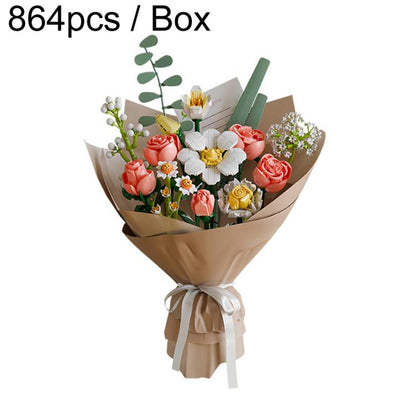 Kids Building Blocks Bouquet Puzzle Toys Adult Gift Small Pellet Building Blocks Set, 864pcs / Box, 1064pcs / Box, 770pcs / Box, 873pcs / Box, 876pcs / Box, 625pcs / Box, 576pcs / Box, 422pcs / Box, 578pcs / Box