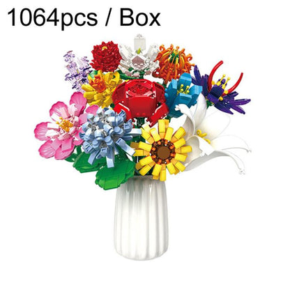 Kids Building Blocks Bouquet Puzzle Toys Adult Gift Small Pellet Building Blocks Set, 864pcs / Box, 1064pcs / Box, 770pcs / Box, 873pcs / Box, 876pcs / Box, 625pcs / Box, 576pcs / Box, 422pcs / Box, 578pcs / Box