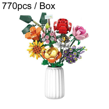 Kids Building Blocks Bouquet Puzzle Toys Adult Gift Small Pellet Building Blocks Set, 864pcs / Box, 1064pcs / Box, 770pcs / Box, 873pcs / Box, 876pcs / Box, 625pcs / Box, 576pcs / Box, 422pcs / Box, 578pcs / Box