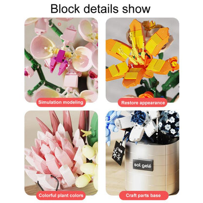 Kids Building Blocks Bouquet Puzzle Toys Adult Gift Small Pellet Building Blocks Set, 864pcs / Box, 1064pcs / Box, 770pcs / Box, 873pcs / Box, 876pcs / Box, 625pcs / Box, 576pcs / Box, 422pcs / Box, 578pcs / Box