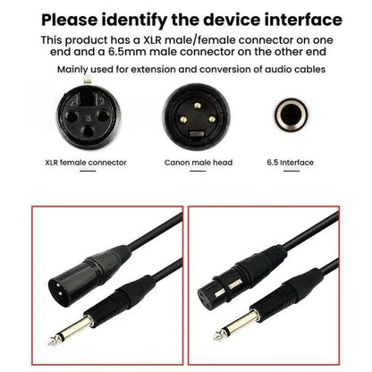 VEGGIEG 3Pin XLR Speaker Loudspeaker Cable Mixer Audio Microphone Cable, 0.3m, 0.5m, 1m, 1.5m, 2m, 3m, 5m, 8m, 10m, 15m, 20m