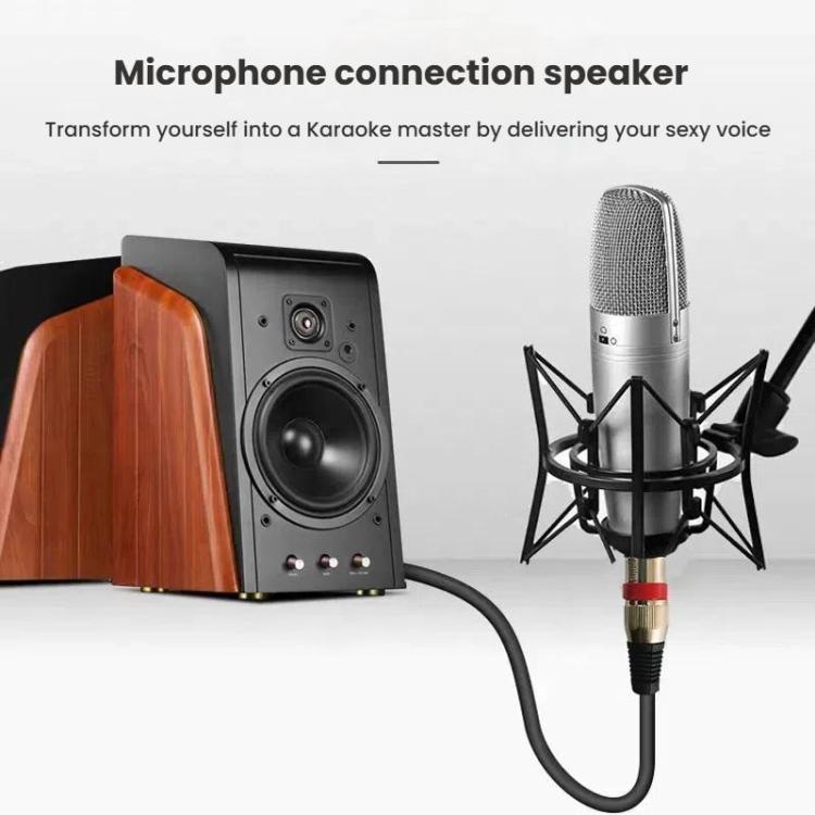 VEGGIEG 3Pin XLR Speaker Loudspeaker Cable Mixer Audio Microphone Cable, 0.3m, 0.5m, 1m, 1.5m, 2m, 3m, 5m, 8m, 10m, 15m, 20m