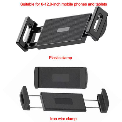 Telescopic Car Rear Pillow Phone Tablet Holder 2-Section Folding Headrest Bracket, 2-Section Plastic, 2-Section Iron