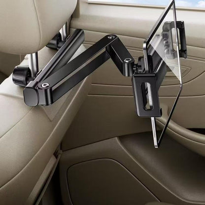 Telescopic Car Rear Pillow Phone Tablet Holder 3-Section Folding Headrest Bracket, 3-Section