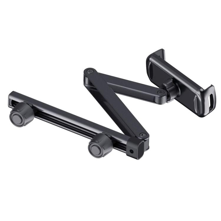 Telescopic Car Rear Pillow Phone Tablet Holder 3-Section Folding Headrest Bracket, 3-Section