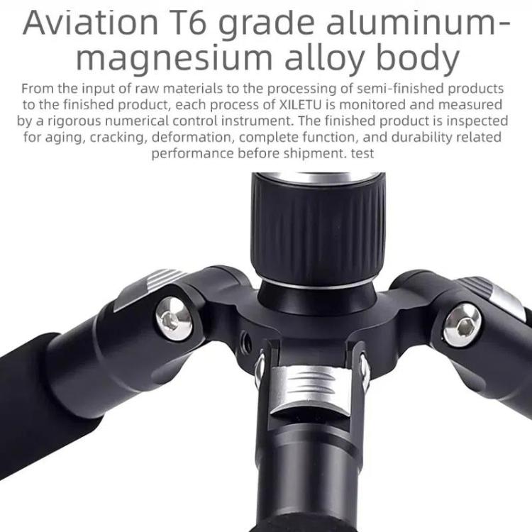 XILETU FM5C-MINI Adjustable 16.5-51cm Aluminum Tripod with 26mm Ball Head 6kg Load Capacity for 360-degree Panoramic Shooting, FM5C-MINI