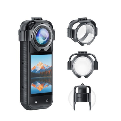 For Insta360 X5 Anti-Fog Snap-On Lens Protector Durable Glass Cover, Lens Protector