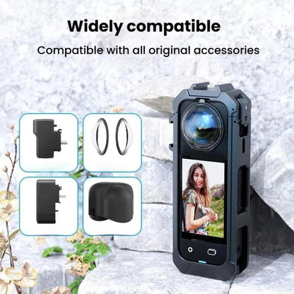 For Insta360 X5 Plastic Protective Frame Magnetic Quick-Release Camera Cage Expansion Bracket, Plastic Frame