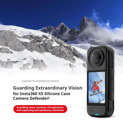 For Insta360 X5 Camera Silicone Case Body Cover Anti-dust and Stain-resistant Protective Shell, Silicone Case