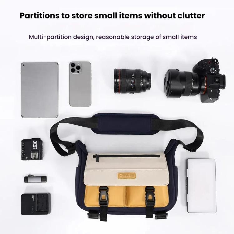 Shoulder Camera Bag Waterproof Crossbody Microsingle DSLR Camera Messenger Bag, Cwatcun D191 Medium, Cwatcun D191 Large