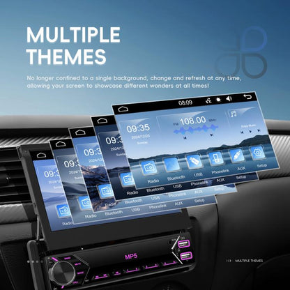 7 inch Universal Manual Retractable Screen Car MP5 Player Car Center Control All-in-One Wired Carplay, Standard, Standard+12 Light Camera