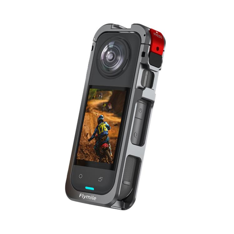 For Insta360 X5 Camera Flymile Metal Frame Lens Cover Set Rabbit Cage Expansion Bracket