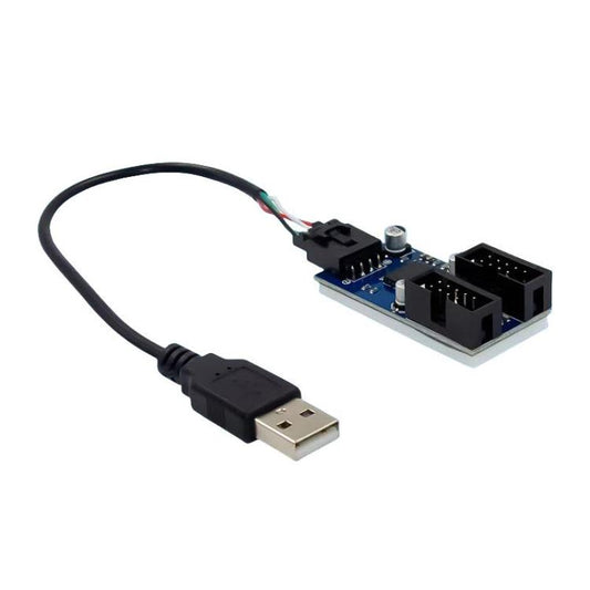 SUNWEIT ST650 GL850 USB2.0 9P To Dual Port Built-in 9P USB2.0 Motherboard Hub, ST650