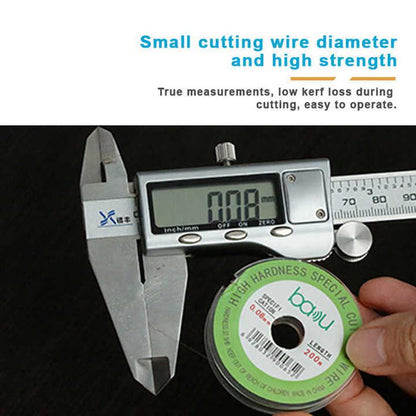 200m/329ft Carbon Steel Screen Separator Cutting Wire for Smartphone & Tablet LCD Screen Repair, BAKU 0.03mm, BAKU 0.04mm, BAKU 0.05mm, BAKU 0.06mm, BAKU 0.08mm