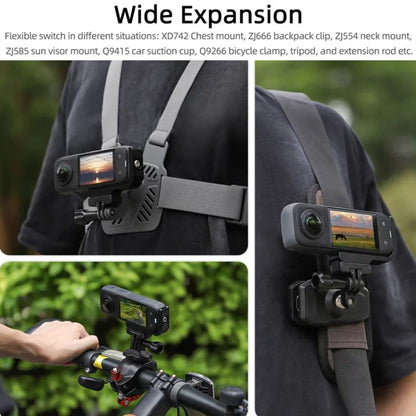 For Insta360 X5 / X4 Sunnylife X4-ZJ826 L-shape Conversion Bracket Magnetic Adaptor Expansion Accessory, X4-ZJ826
