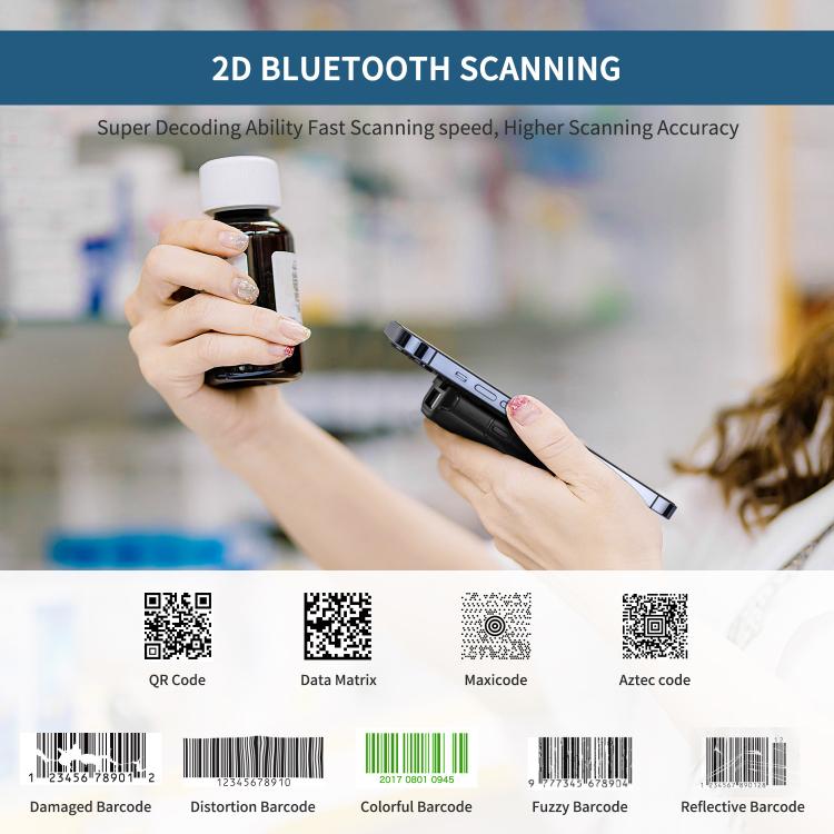 Cell Phone Back Clip Portable Wireless Bluetooth Scanner, E800