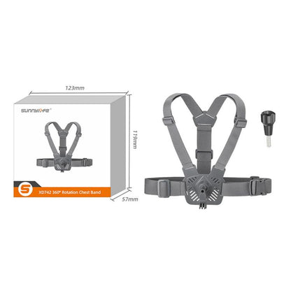 Sunnylife XD742 360 Degree Universal Sports Camera Chest Strap Mount, Universal