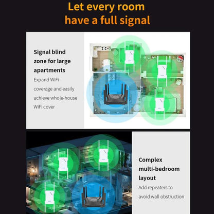 COMFAST CF-XR185 V2 AX3000 WiFi 6 Extender Dual Band Gigabit Wireless Repeater, EU Plug, US Plug, UK Plug, AU Plug