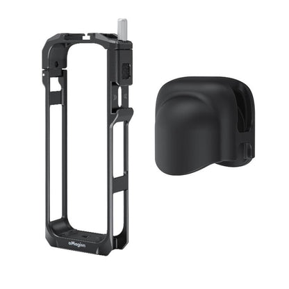 aMagisn Metal Cage for Insta360 X5 Wind Noise Reduction, Shockproof Mount with Dual Cold Shoe, PF01