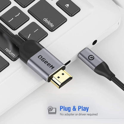 QGeeM USB-C/Type-C To HDMI Cable 4K 30Hz For Screen Mirroring & Extended Display, 1.2m, 1.8m, 3m